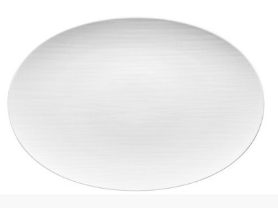 Mesh White Oval Platter 42cm